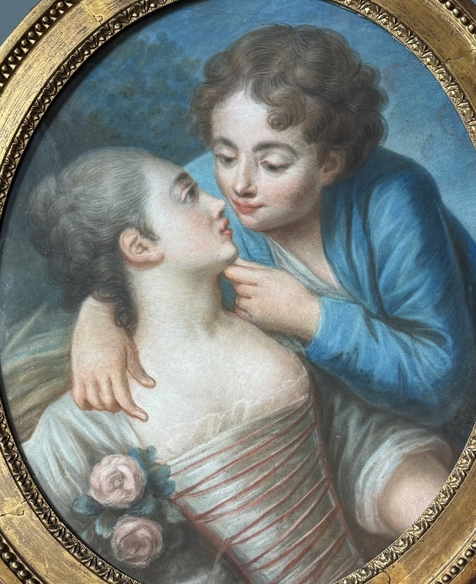 Elegant Desires For Shared Love. 18th Century Pastel. Transition-photo-2