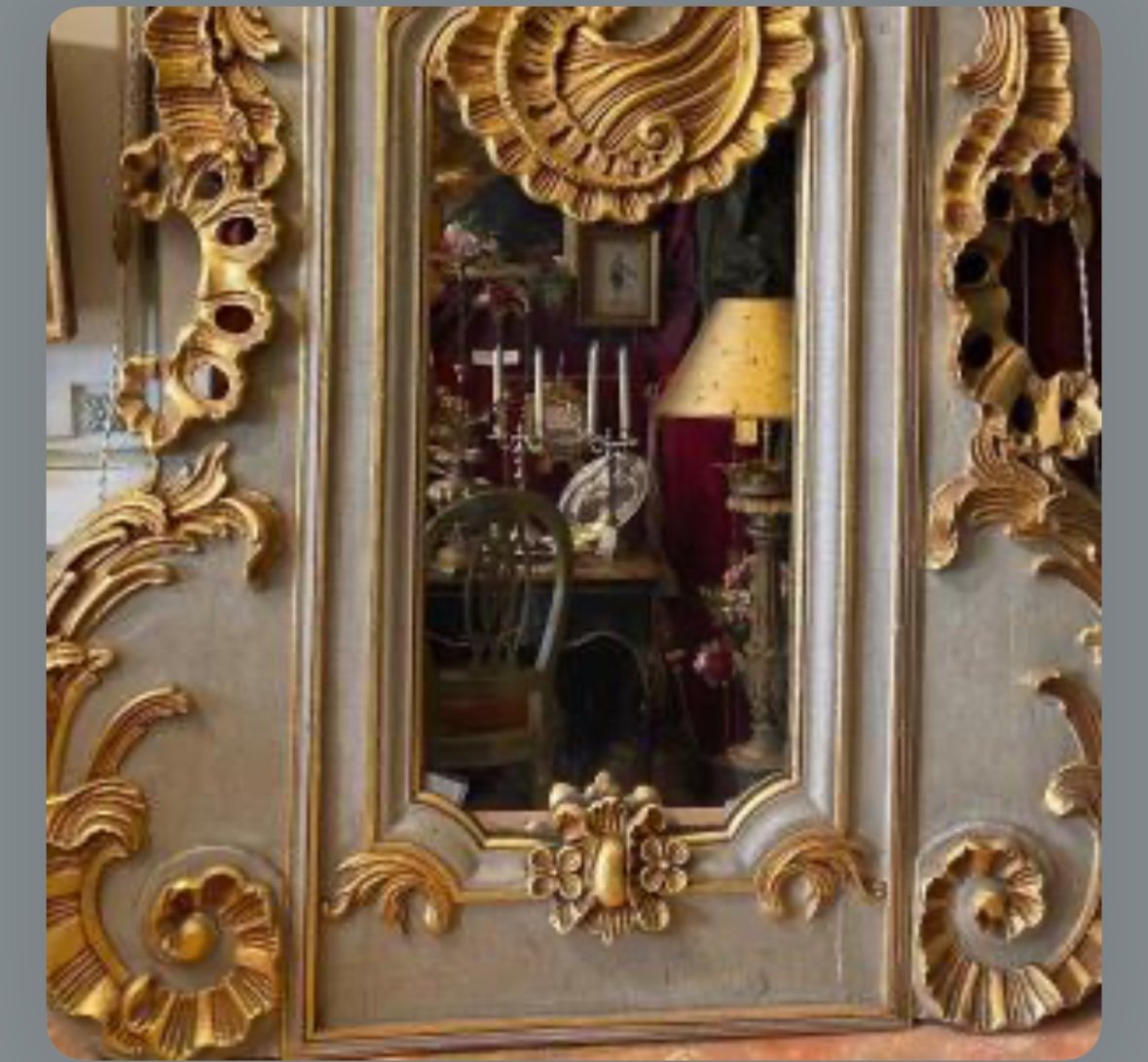 Large Baroque Mirror  Early 19th Century. Italy.-photo-3