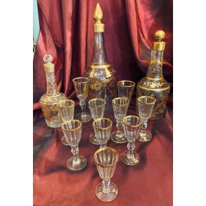 18th Century Louis XVI Period Table Crystalware, 12 Pieces. 