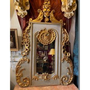 Large Baroque Mirror  Early 19th Century. Italy.