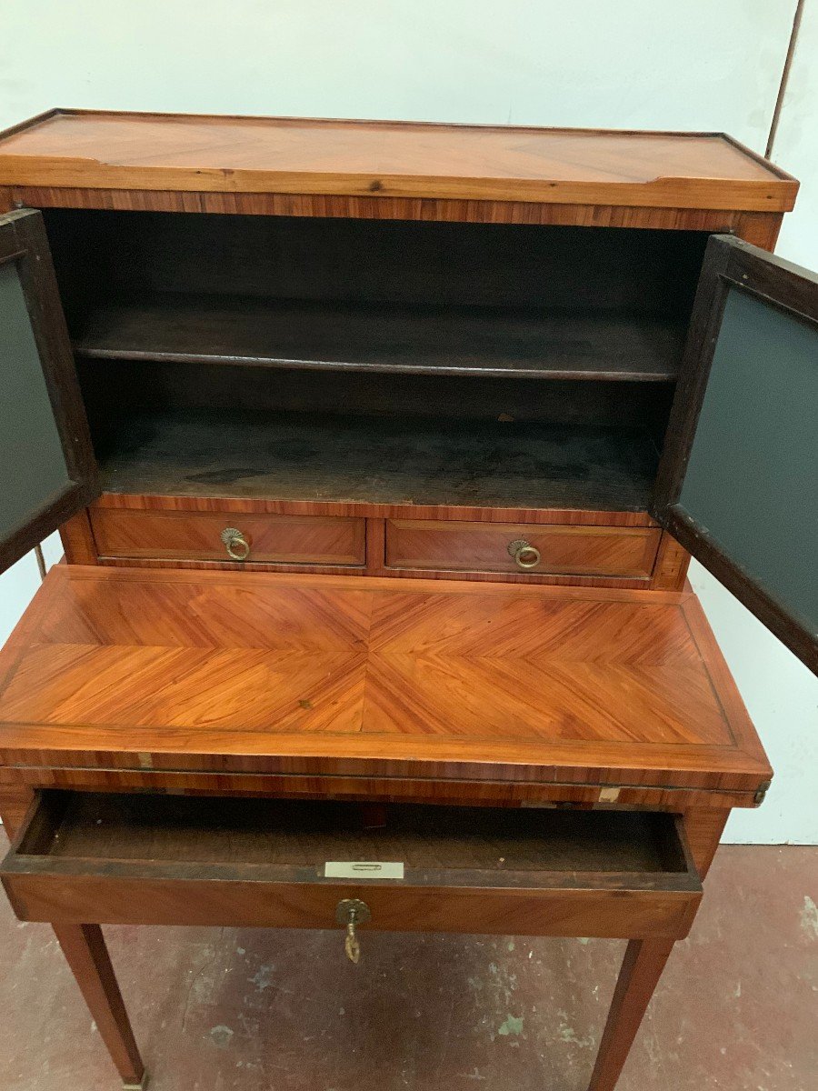 Lady's Desk In Rosewood Louis XVI Style XIX Century-photo-3