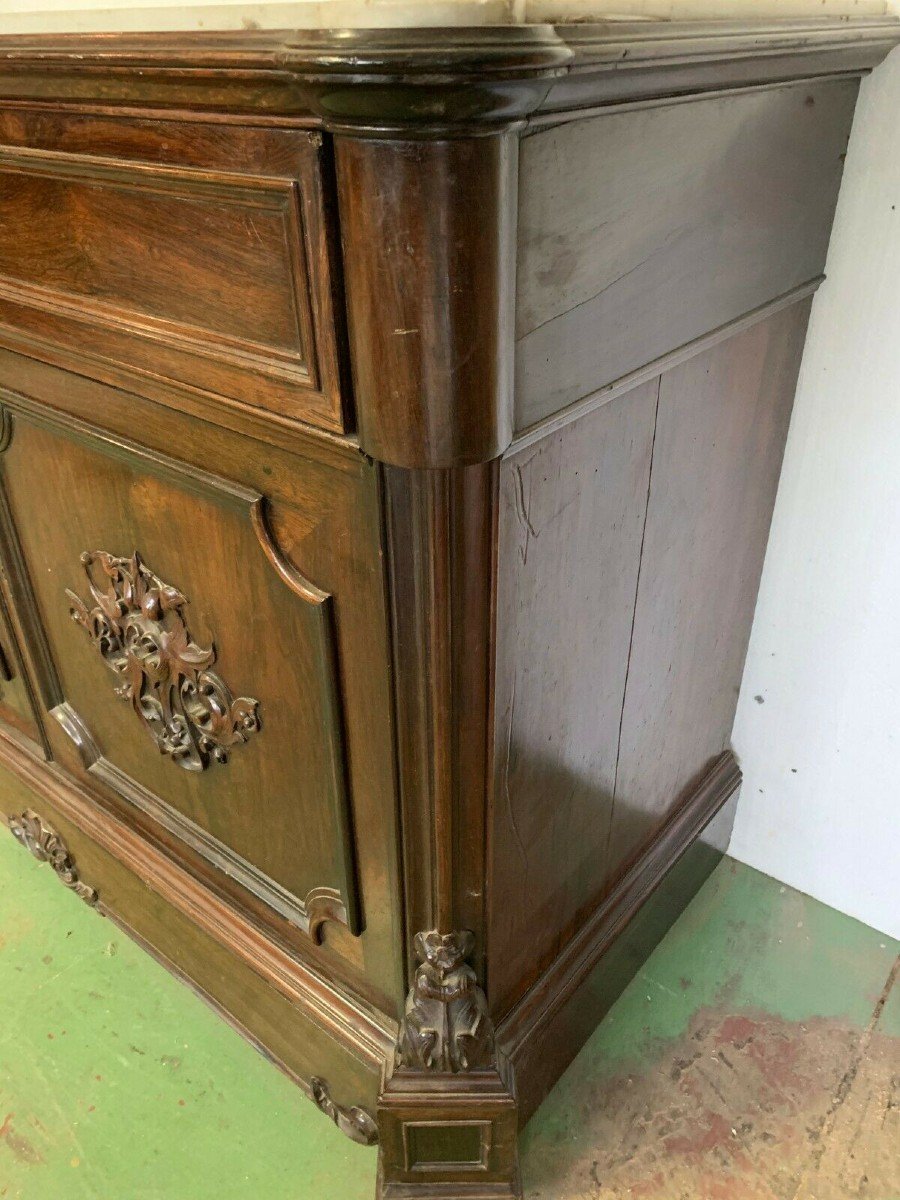 Commode Secrétaire En Palissandre Commode Napoléon III /  XIX  Siècle-photo-1