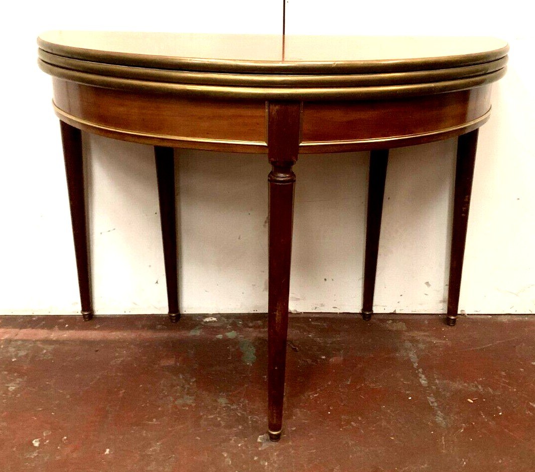 Console Table A Napoleon III Style System In Mahogany XIX Century-photo-8