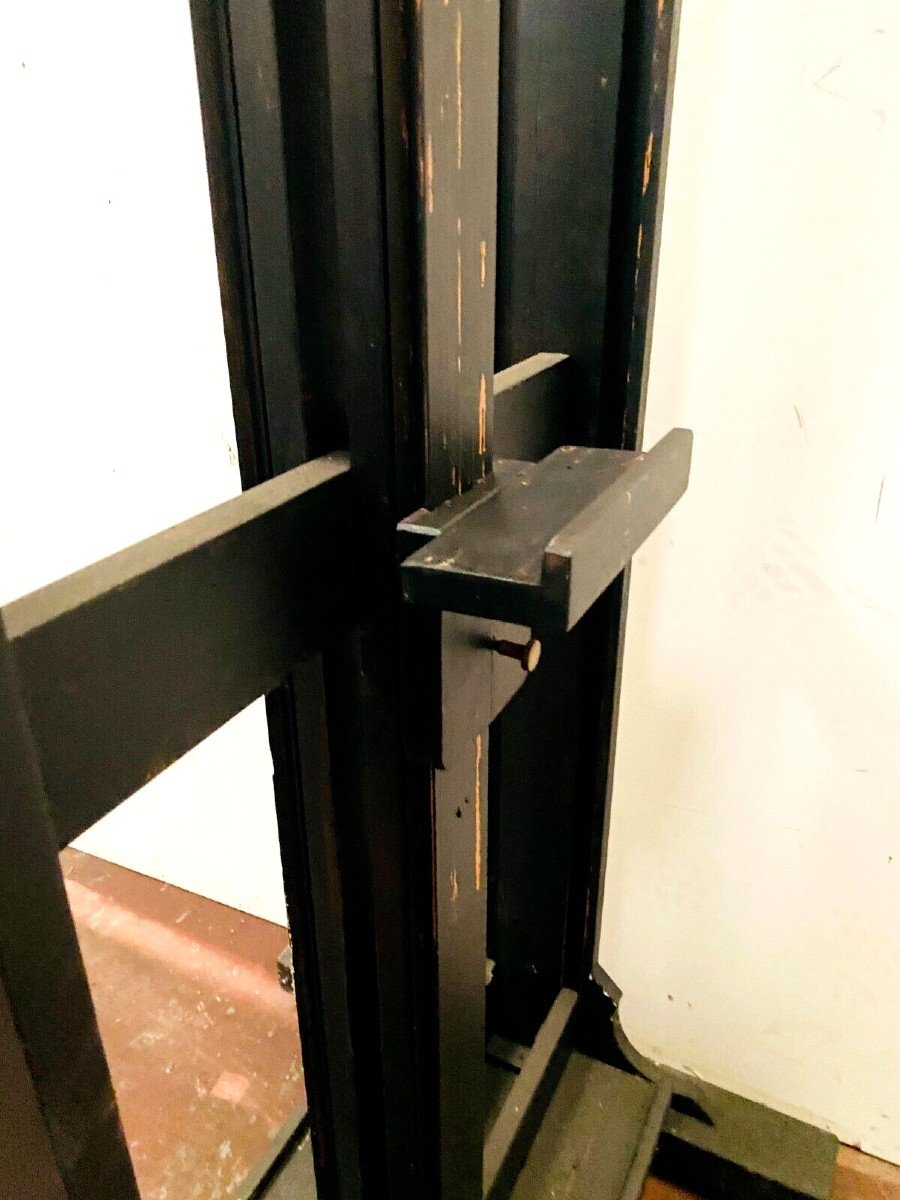 Double Sided Painting Easel In Blackened Wood XX Century-photo-4