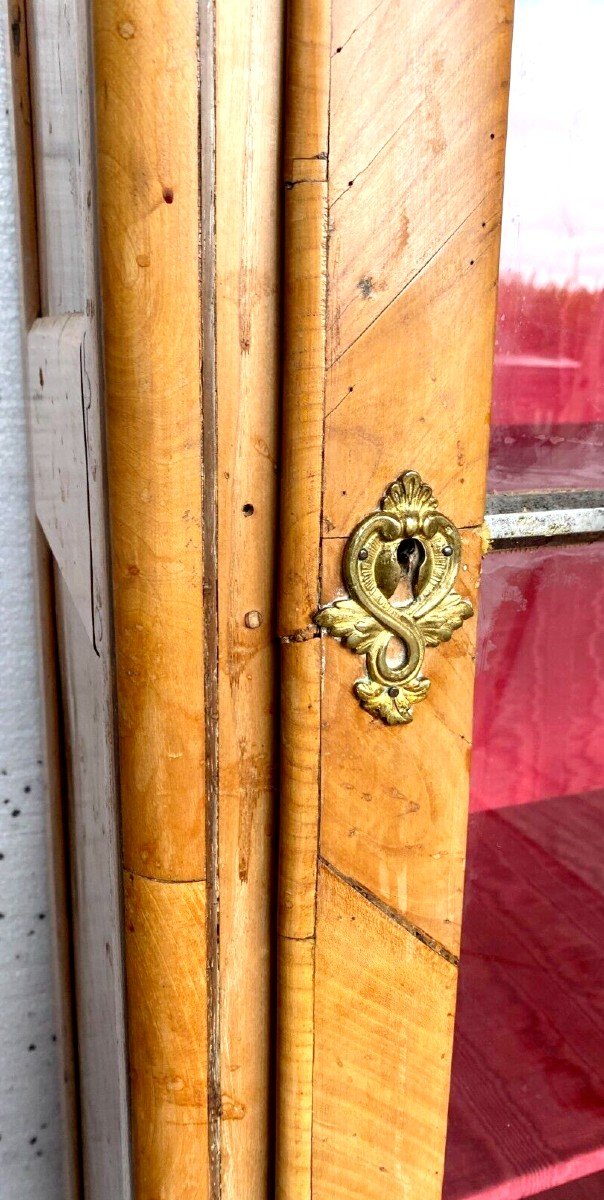 Vitrine De Style Louis XV En Bois De Merisier Et Placage XIX Siècle-photo-3