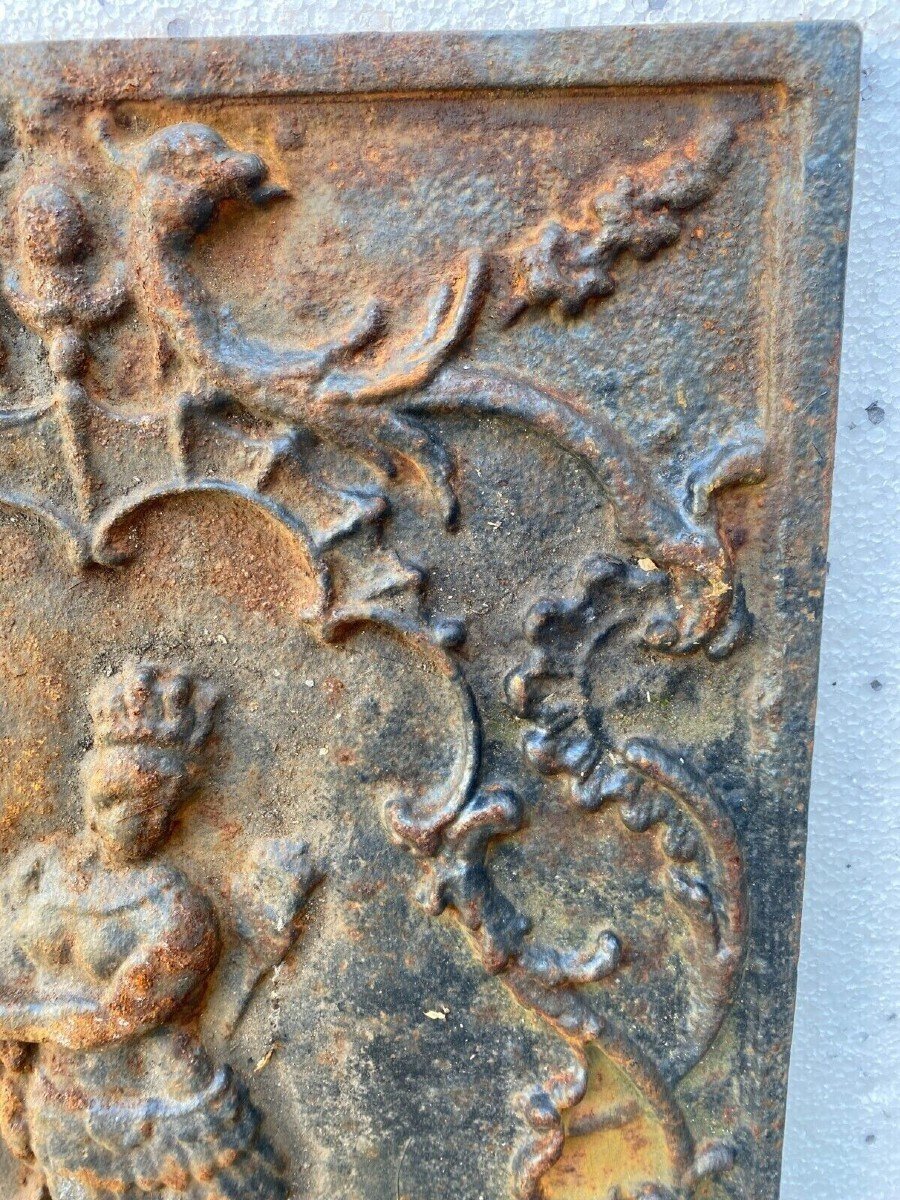 Pair Of Plates In Cast Iron XIX Century-photo-2