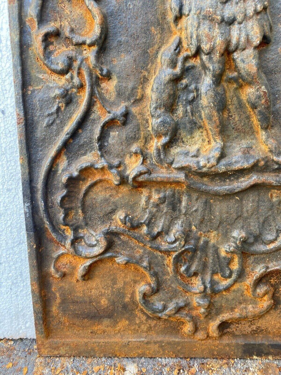 Pair Of Plates In Cast Iron XIX Century-photo-5