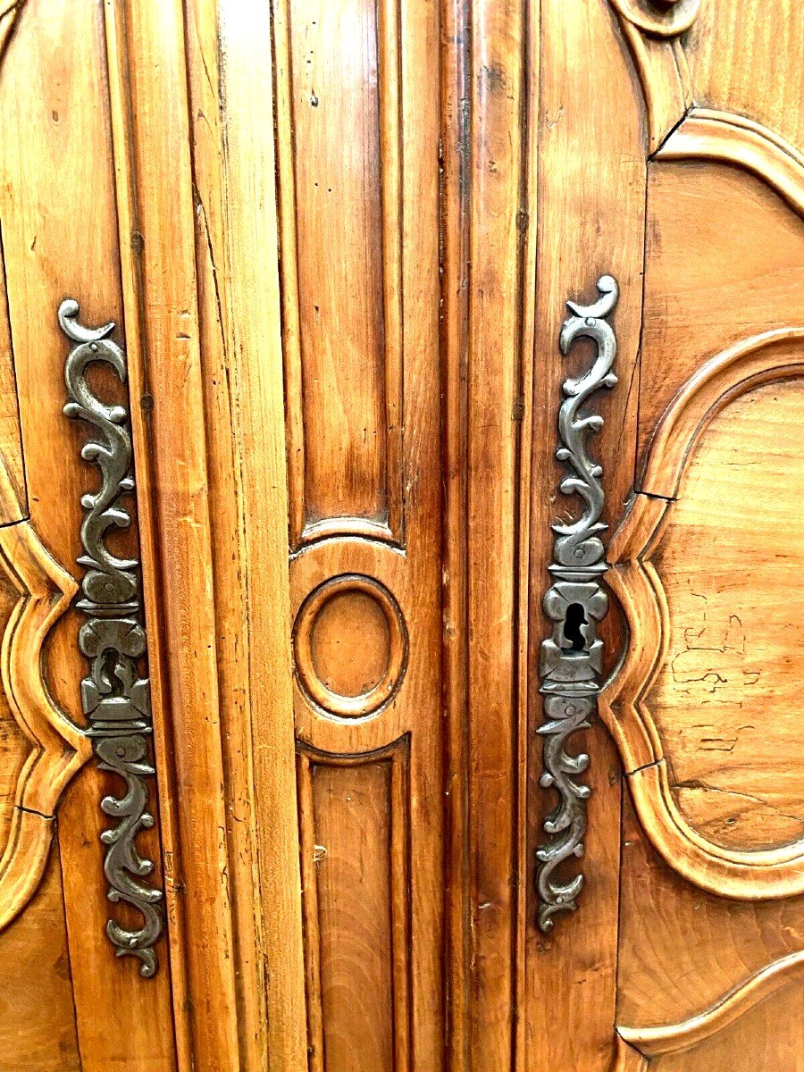 Pair Of Framed Doors In Solid Cherry XVIII Century-photo-2