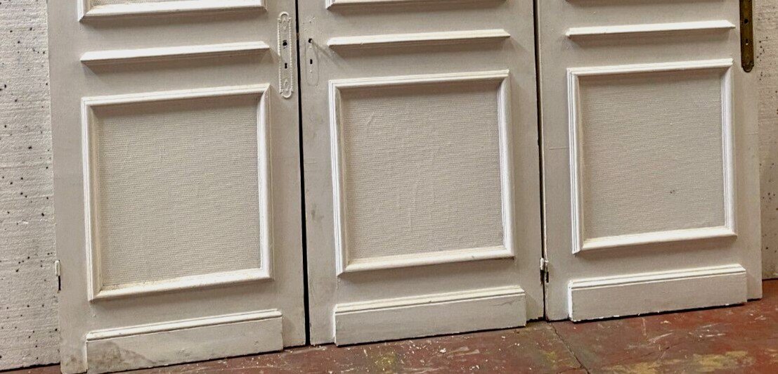Suite Of Three Double-sided Molded Passage Doors 19th Century-photo-4