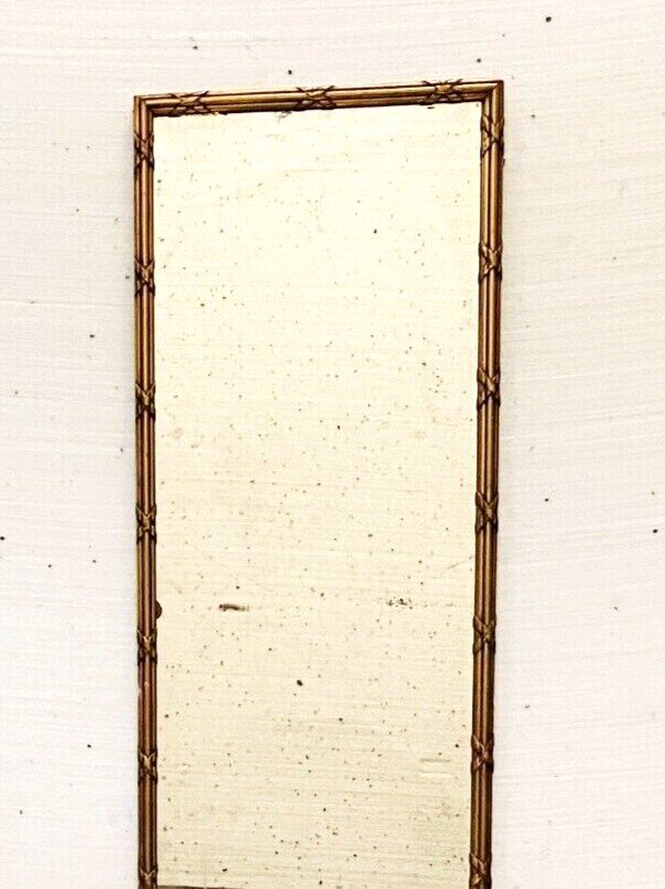 Miroir De Style Louis XVI En Bois Et Stuc Doré XIX Siècle Trumeau De Cheminée-photo-2