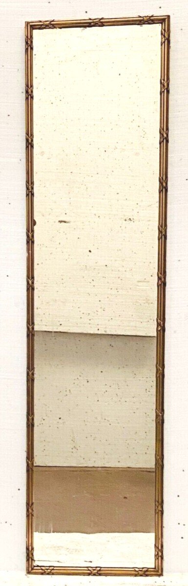 Miroir De Style Louis XVI En Bois Et Stuc Doré XIX Siècle Trumeau De Cheminée