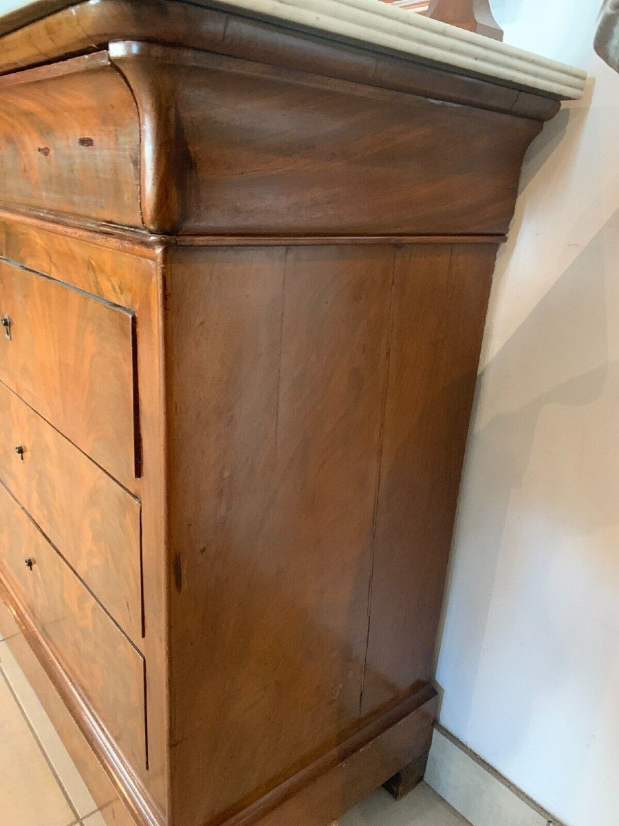 Louis Philippe Dressing Table Commode In Mahogany And Veneer 19th Century-photo-4