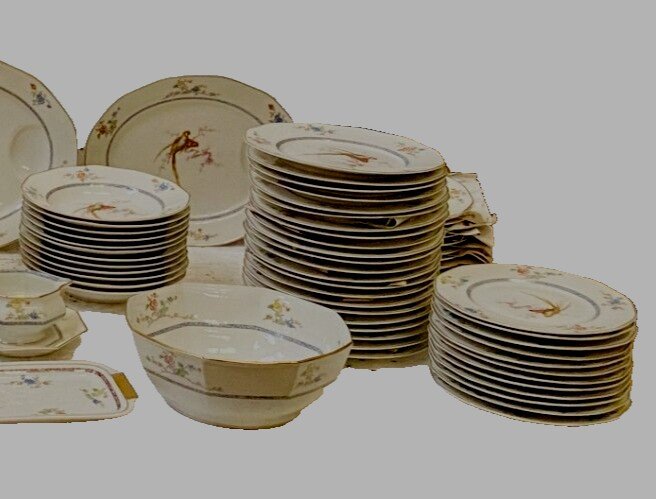 Limoges By Theodore Haviland Table Service Of 83 Pieces XX Century-photo-6