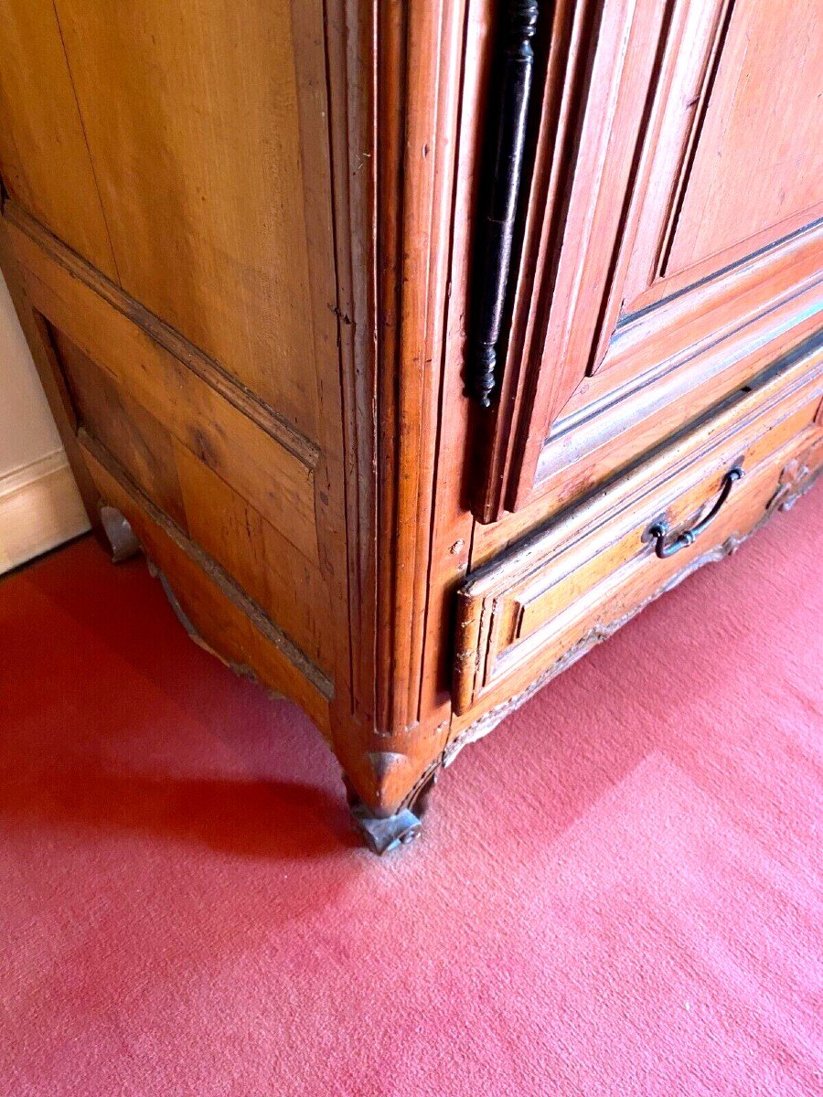 Bridal Wardrobe With Gendarme Hat In Solid Cherry Wood 18th Century-photo-7