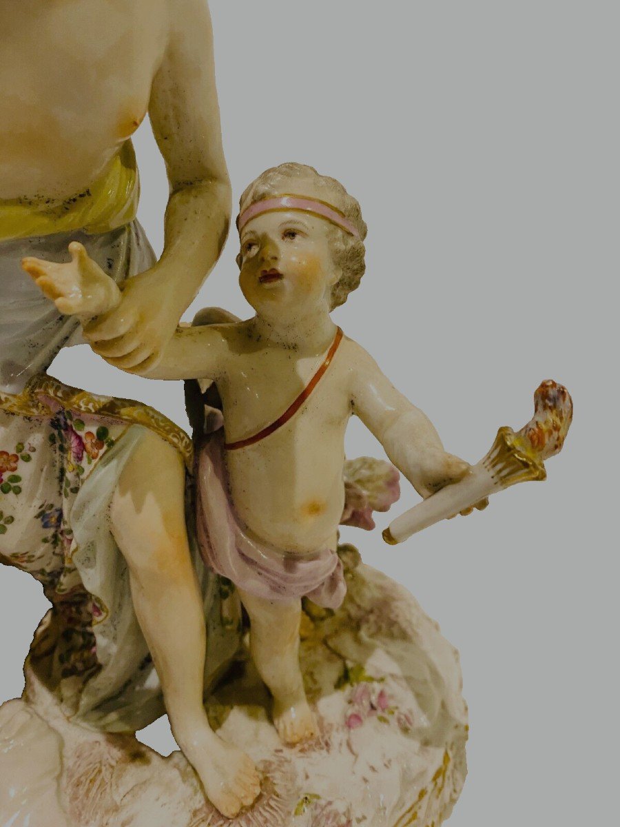 Group Of Characters In Polychrome Porcelain 20th Century-photo-4
