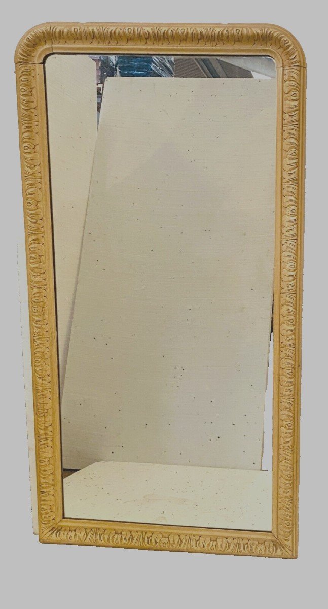 Louis Philippe Mirror In Wood And Patinated Stucco 19th Century-photo-1
