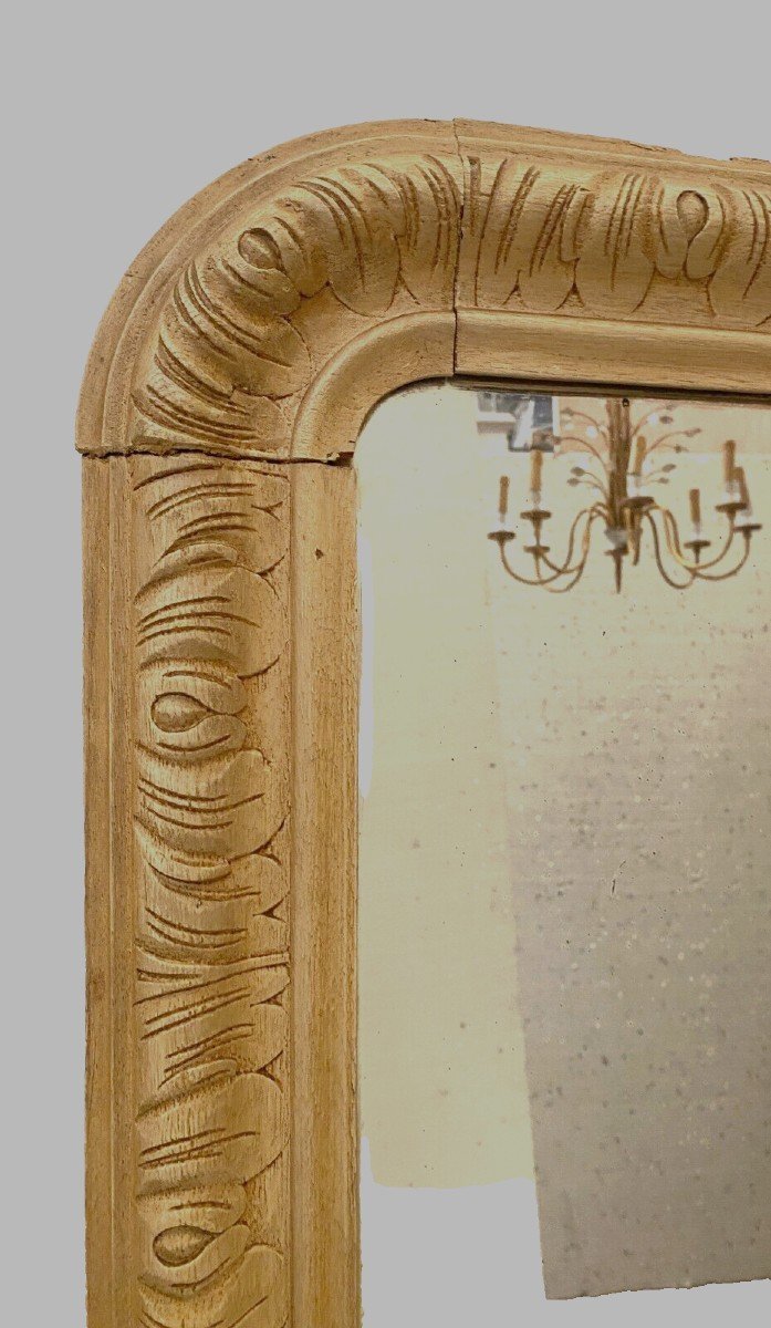 Louis Philippe Mirror In Wood And Patinated Stucco 19th Century-photo-2