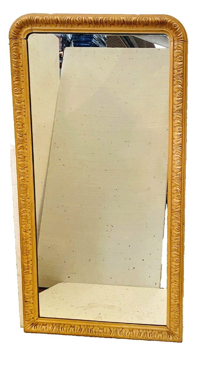 Louis Philippe Mirror In Wood And Patinated Stucco 19th Century