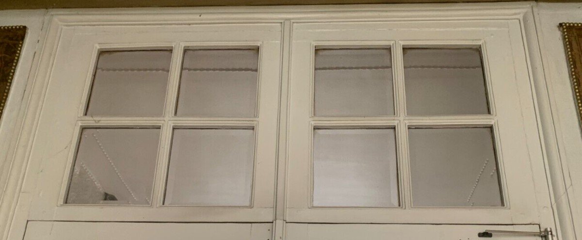 Double Separation Doors With Transom And Beveled Glass XX Century-photo-7