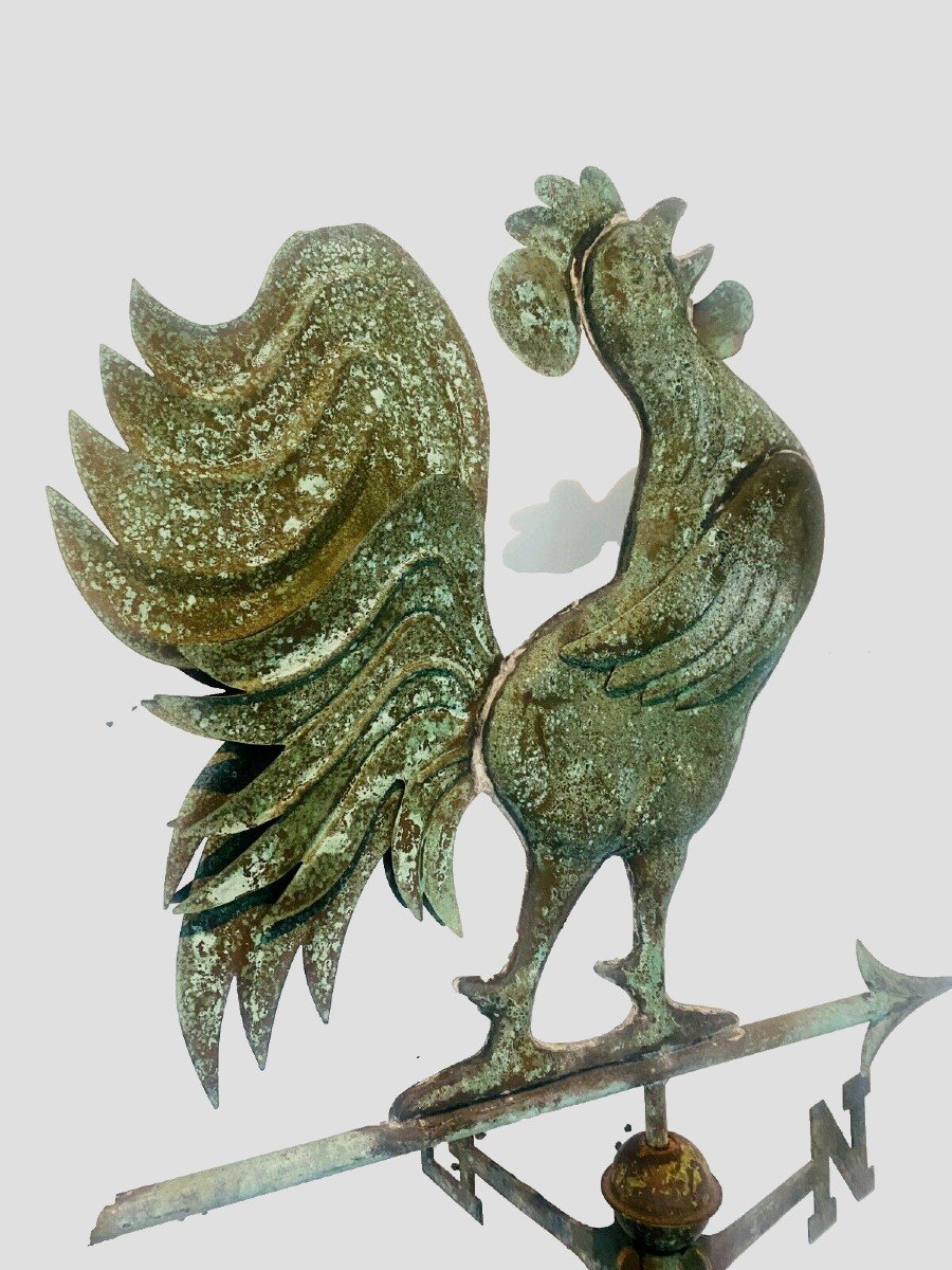 Weather Vane In Spun Copper 20th Century-photo-3