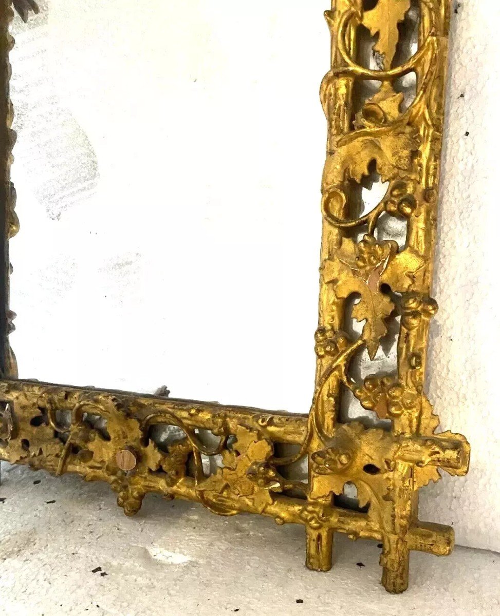 Louis XVI Style Mirror In Carved Wood And Gilded With Gold Leaf, 19th Century-photo-8