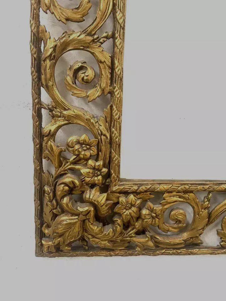 20th Century Regency Style Chiseled Bronze Mirror-photo-8