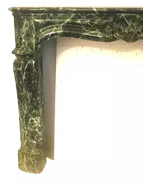 Regency Style Fireplace In "sea Green" Marble, 19th Century-photo-3