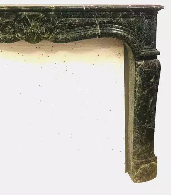 Regency Style Fireplace In "sea Green" Marble, 19th Century-photo-8