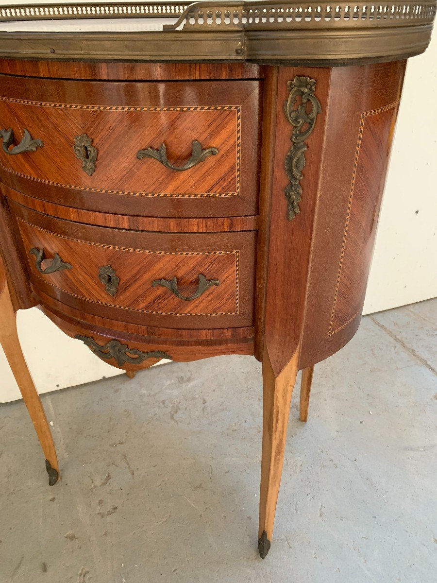 Pair Of Small Louis XV Style Kidney Chests Of Drawers / 20th Century-photo-2