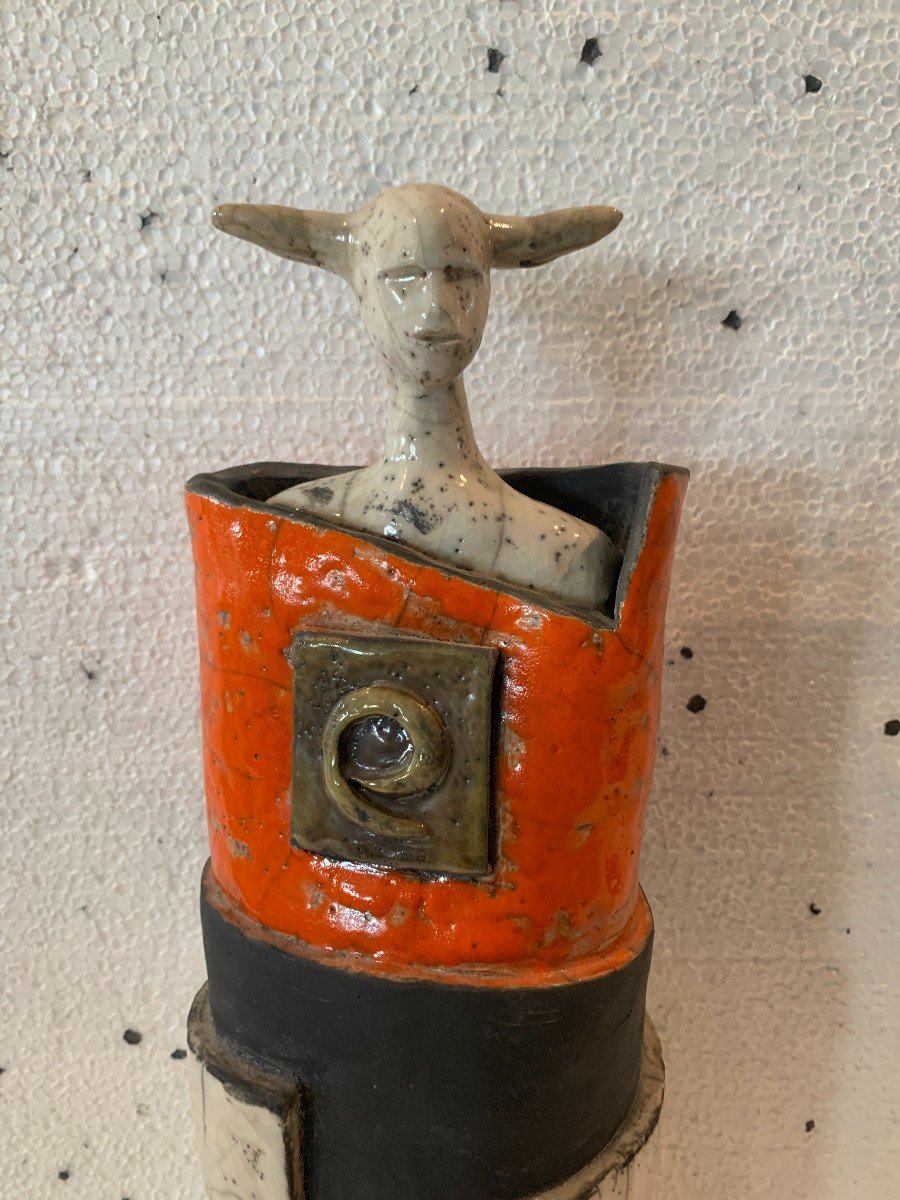 20th Century Glazed Ceramic Sculpture-photo-2