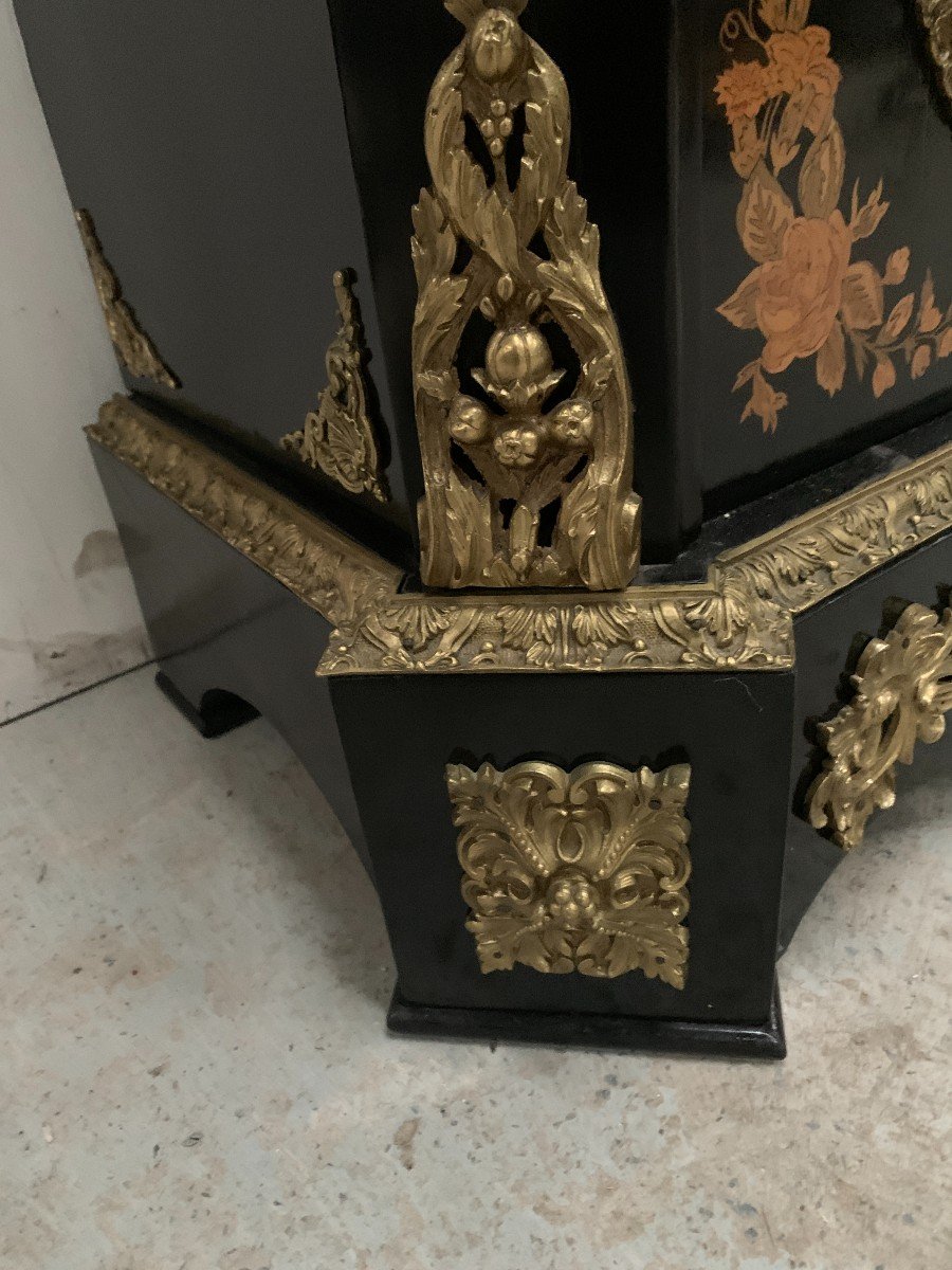 Napoleon III Furniture In Black Wood And Light Wood Marquetry 19th Century-photo-7