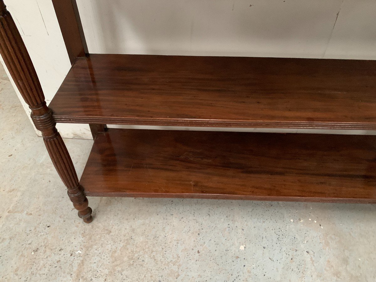 Louis Philippe Console In Mahogany And Veneer, 19th Century-photo-4