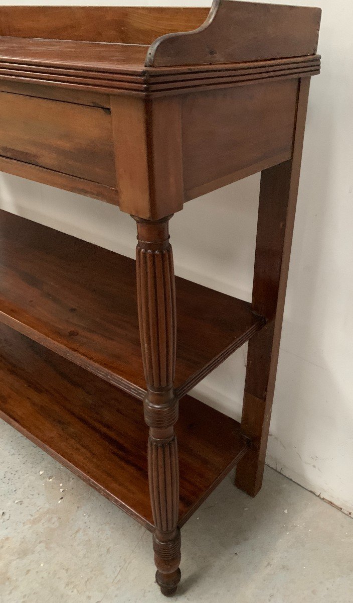 Louis Philippe Console In Mahogany And Veneer, 19th Century-photo-1