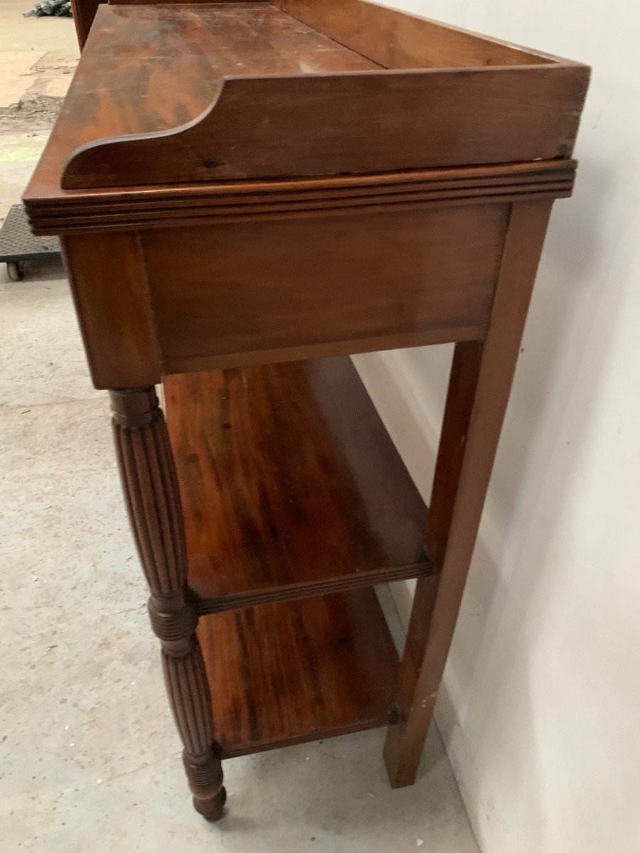 Louis Philippe Console In Mahogany And Veneer, 19th Century-photo-6