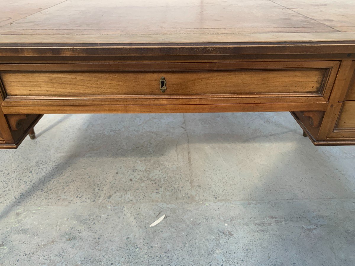 Louis XVI Style Desk In Mahogany And Veneer, 20th Century-photo-4