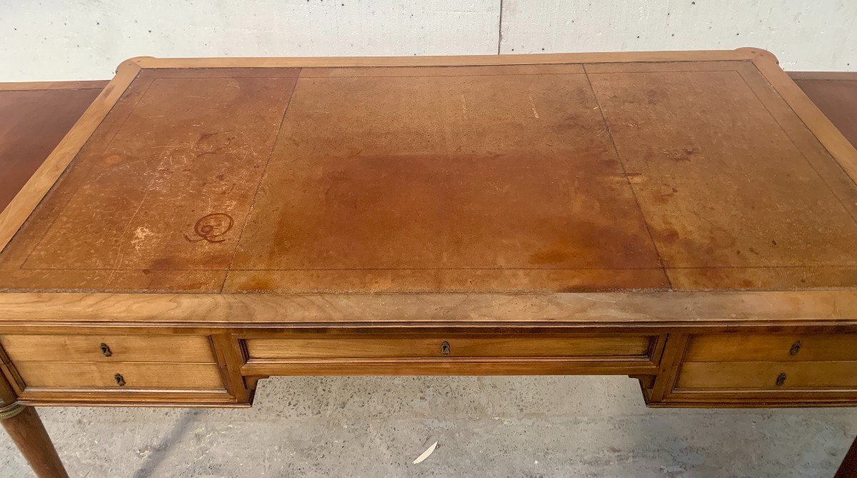 Louis XVI Style Desk In Mahogany And Veneer, 20th Century-photo-2