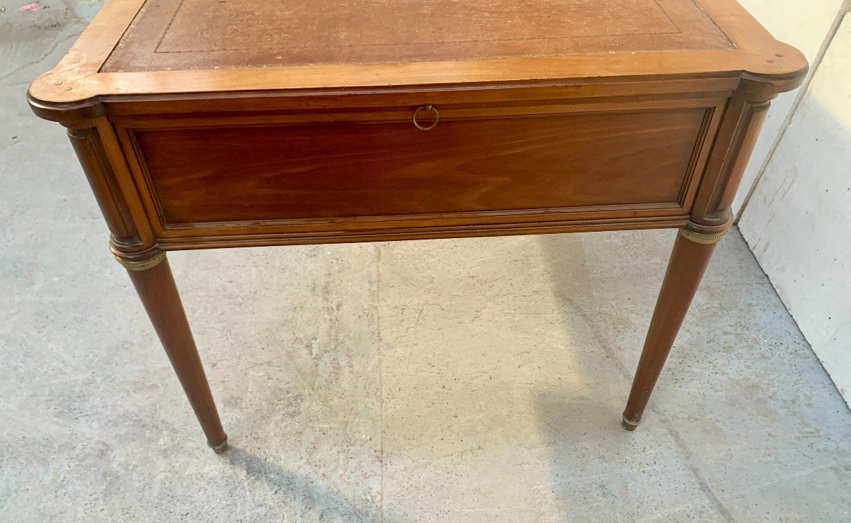 Louis XVI Style Desk In Mahogany And Veneer, 20th Century-photo-7