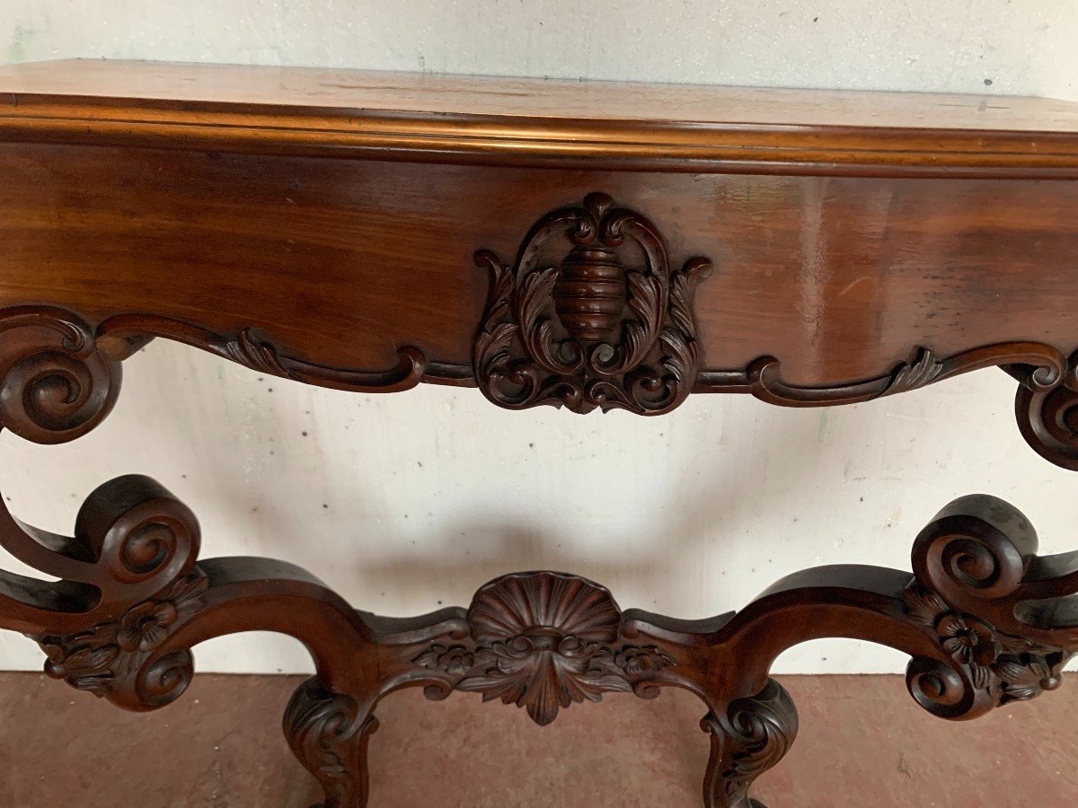 Pair Of Louis Philippe Consoles In Mahogany, 19th Century-photo-1