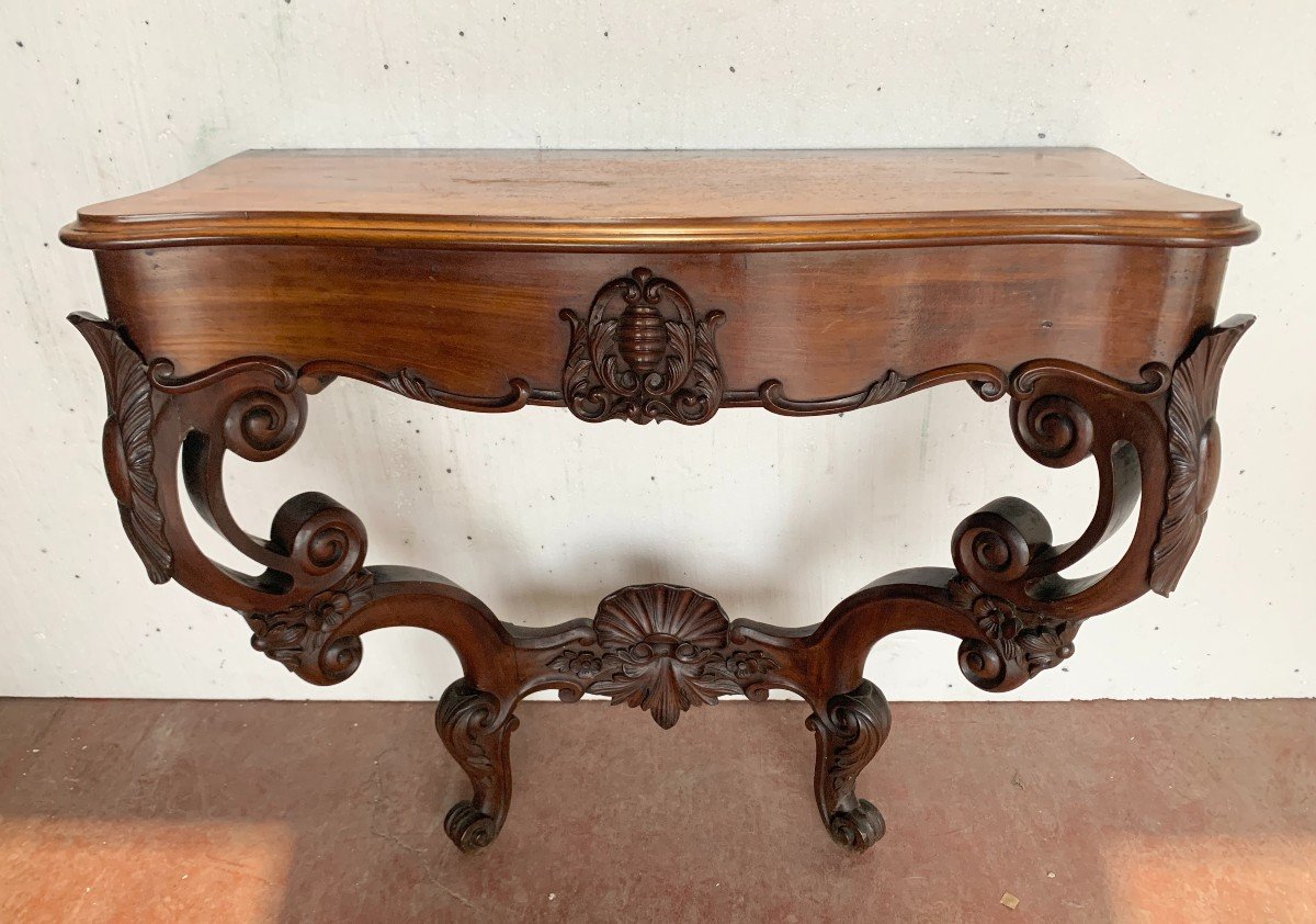 Pair Of Louis Philippe Consoles In Mahogany, 19th Century-photo-2