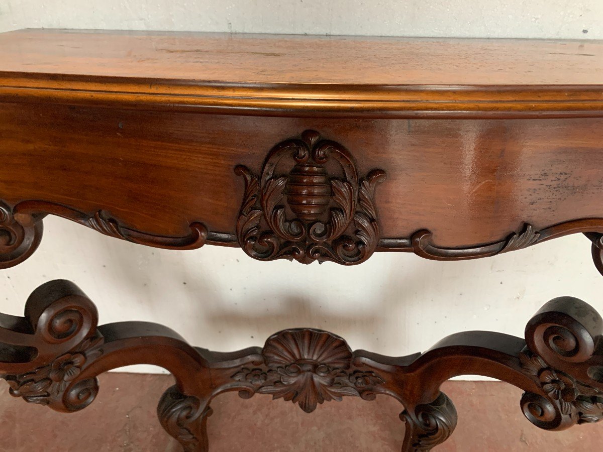 Pair Of Louis Philippe Consoles In Mahogany, 19th Century-photo-3