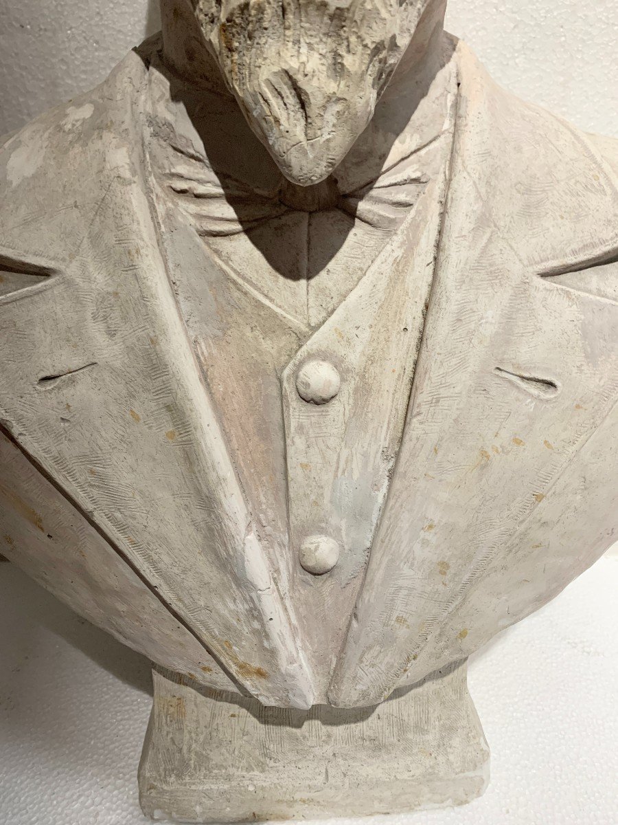 Sculpted Plaster Proof "bust Of A Notable" 20th Century-photo-4