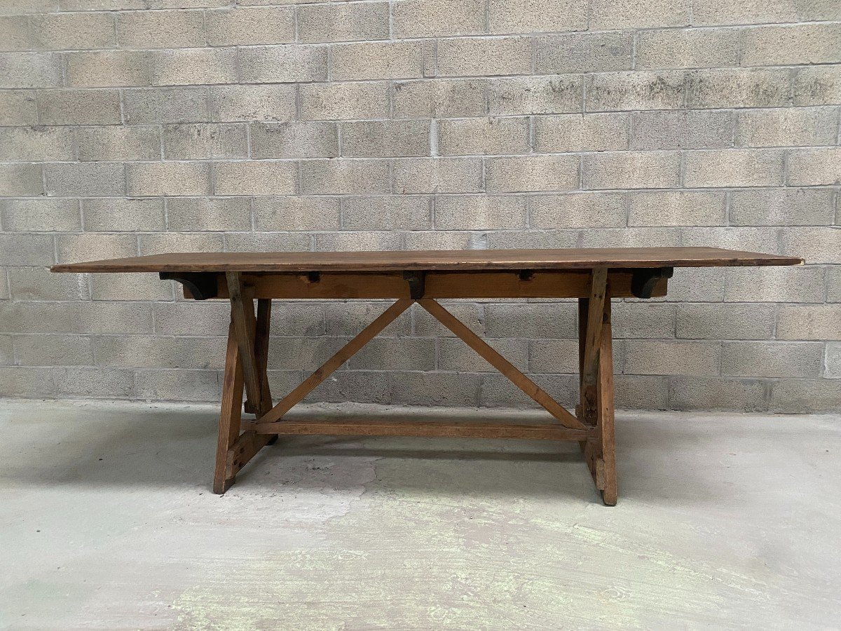 20th Century Solid Fir Architect's Table-photo-2