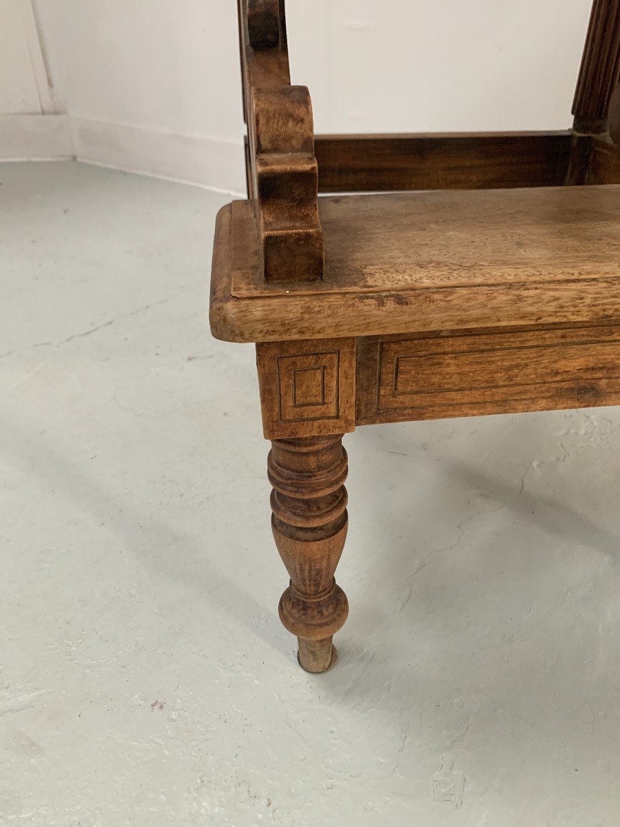 19th Century Stained Wood Library Staircase-photo-3