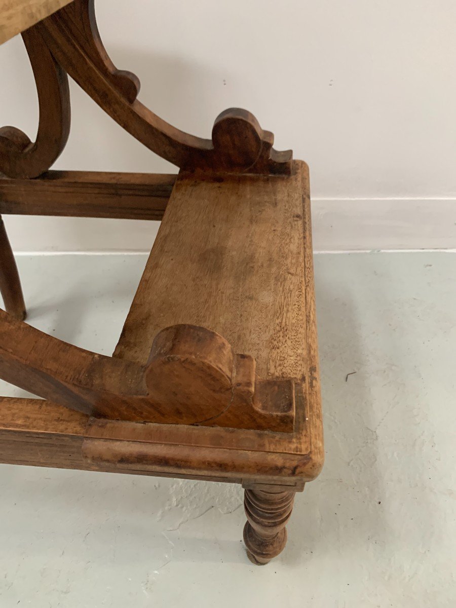 19th Century Stained Wood Library Staircase-photo-2