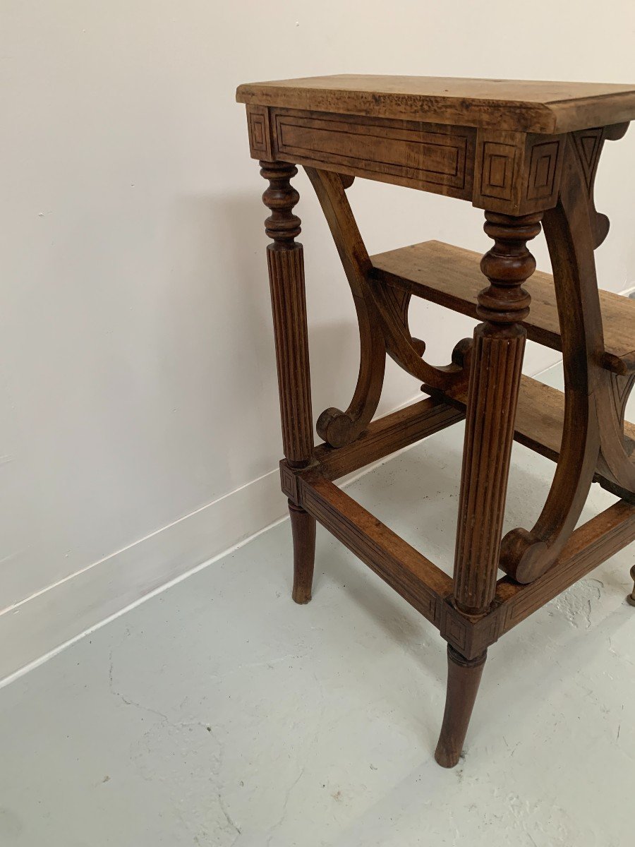 19th Century Stained Wood Library Staircase-photo-4