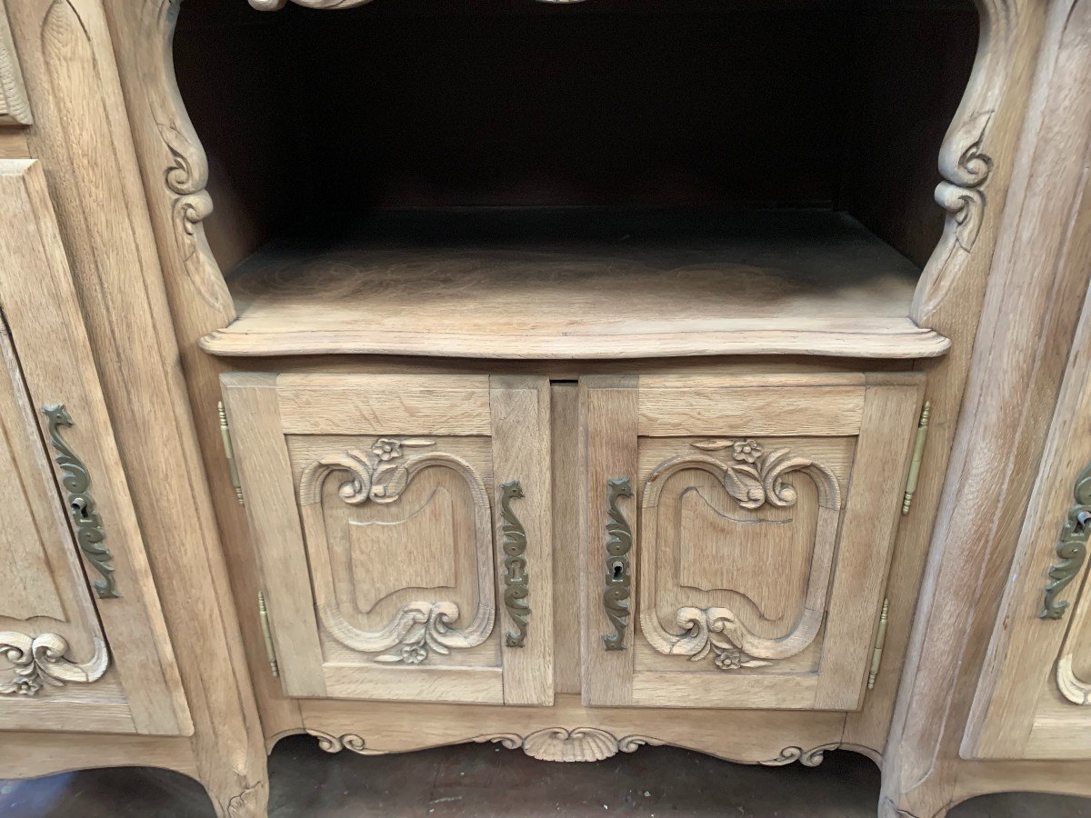 Louis XV Style Two-body Buffet In Solid Oak XX Century-photo-2