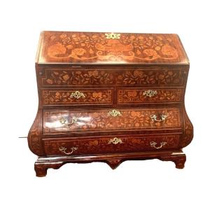 Commode Scriban En Marqueterie Hollandaise XVIII Siècle