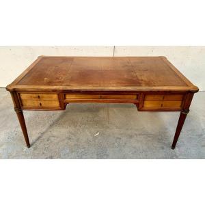 Louis XVI Style Desk In Mahogany And Veneer, 20th Century