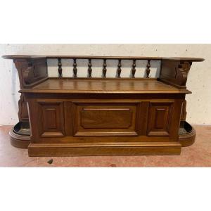 20th Century Entrance Hall Bench With Storage And Umbrella Stand