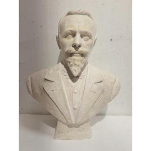 Sculpted Plaster Proof "bust Of A Notable" 20th Century